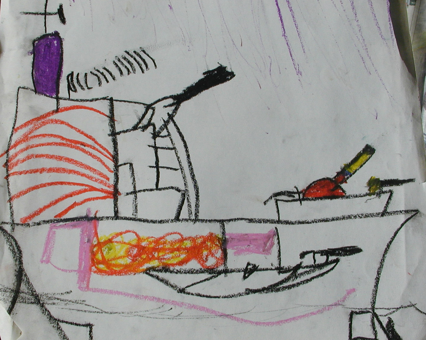 A child's imipression of a battleship